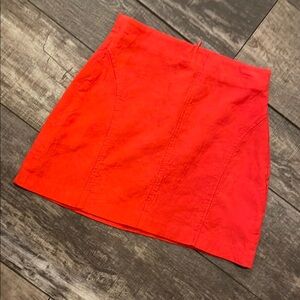 Zara Red A-line Mini Skirt for Night Out